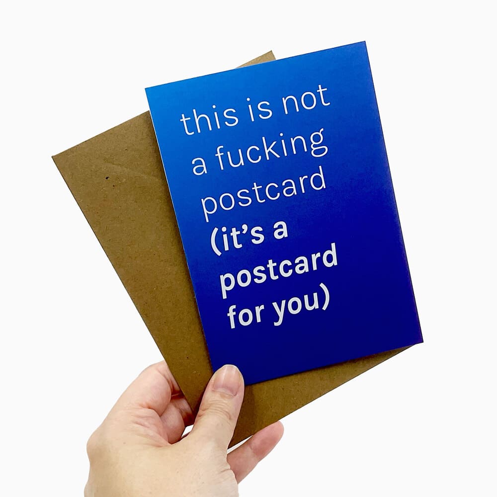 Biglietto "this is not a postcard"