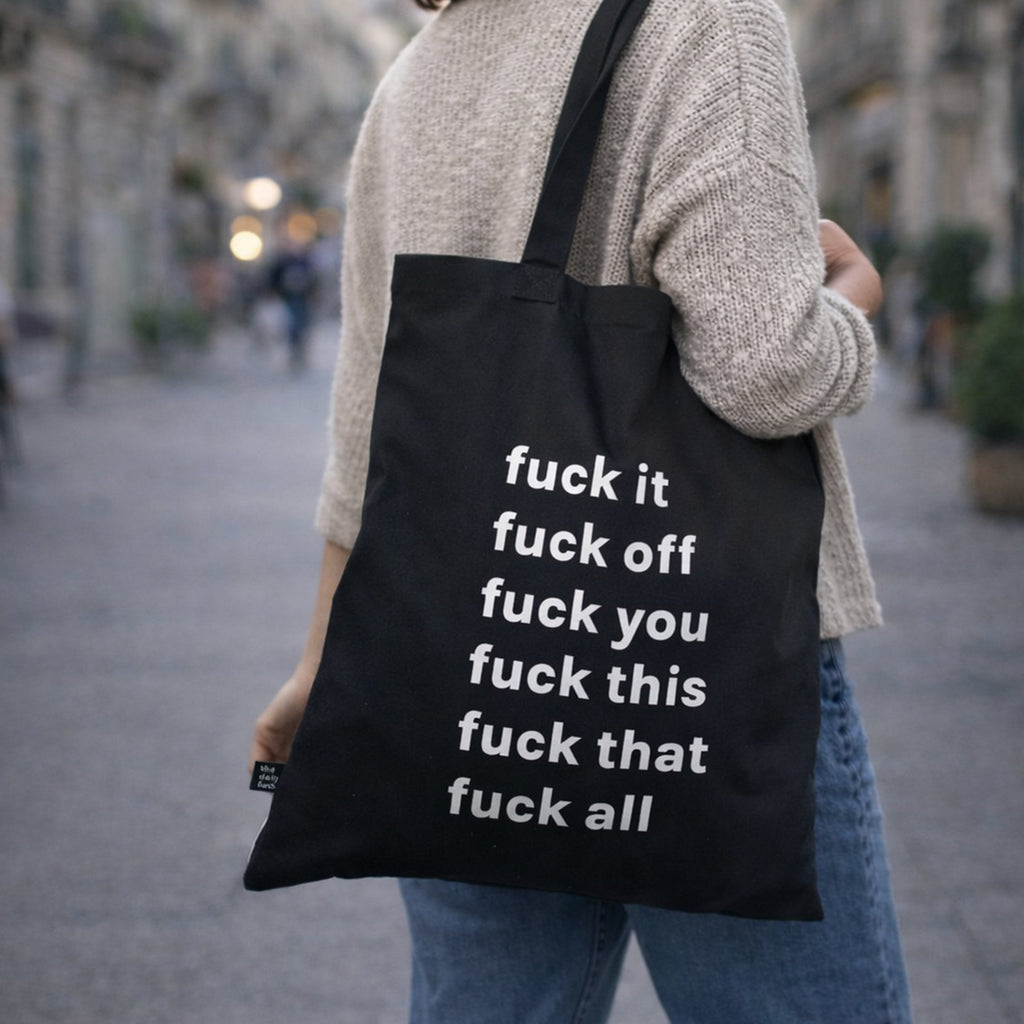 Tote bag "All the fucks"
