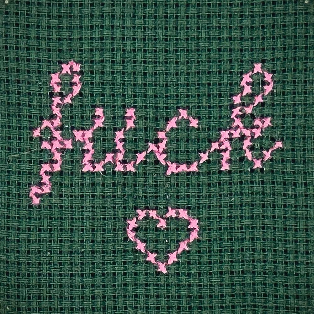 mini-ricamo-fuck-verde-rosa-dettaglio